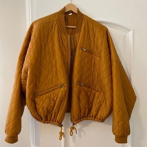 Free People quilted cropped bomber